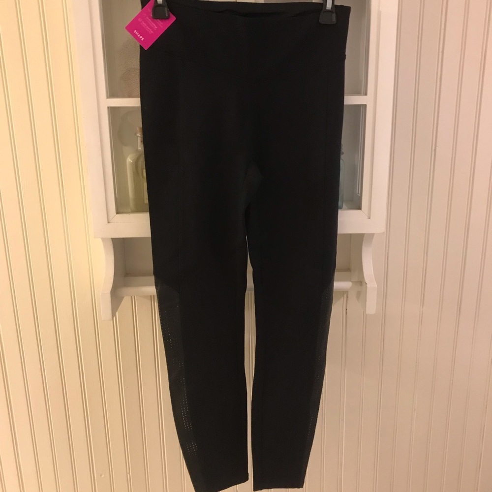 SPANX Ponte Faux Leather Contour Leggings.NWT.SM/L